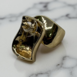 Gold Tasarım Küpe - Görsel 2