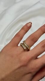 Gold Taşlı VIP Yüzük