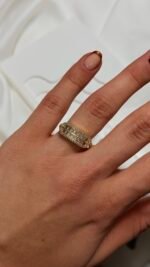 Gold Ayarlanabilir Taşlı Yüzük