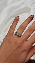 Taşlı Çelik Gümüş Yüzük